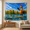 B, variant on XaaKee Large Wall Tapestry, Relaxed Cartoon Rooster, High-Quality Polyester Room Tapestry, 60x40Inch