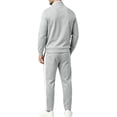 thumbnail image 4 of Men's 2 Piece Tracksuit Full Zip Stand Collar Jacket with Matching Long Pants Set Side Stripe Athletic Outfits, 4 of 8