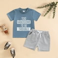 thumbnail image 2 of NOLDARES Boy Boy Girls Toddler Summer Outfit Striped T-shirt Toddler Boy Summer Clothes 6 12 18 Months 2 3 4 5 T Short Set Blazer,4-5 Y, 2 of 4