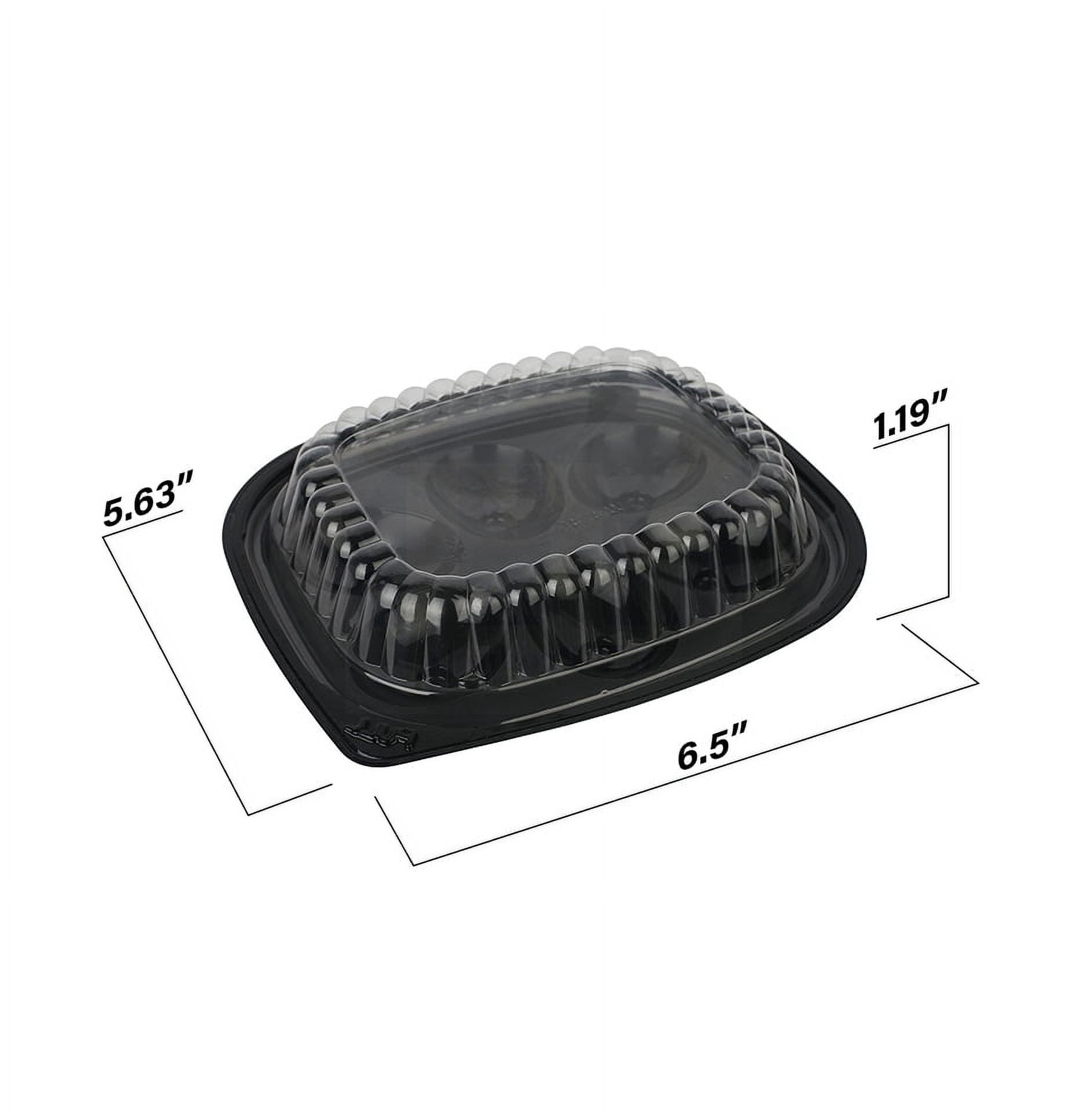 MT Products Plastic Deviled Egg Tray with Lid for 6 Eggs - Pack of 408