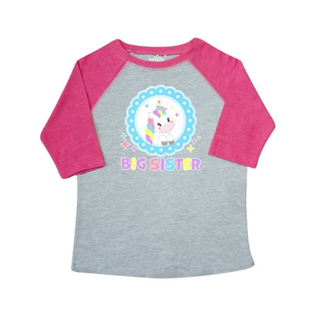 

Inktastic Big Sister cute unicorn Gift Toddler Toddler Girl T-Shirt
