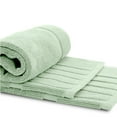 thumbnail image 2 of White Classic Luxury Bath Mat Towel Set, Absorbent Cotton Hotel Spa Shower/Bathtub Mats [Not a Bathroom Rug] 22x34, Green , 2 Pack, 2 of 8