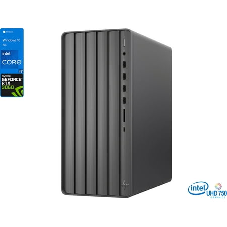 HP ENVY TE01 Gaming Desktop, Intel Core i7-11700 Upto 4.9GHz, 16GB RAM, 256GB NVMe SSD + 2TB HDD, NVIDIA GeForce RTX 3060, HDMI, DisplayPort, Wi-Fi, Bluetooth, Windows 10 Pro