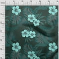 thumbnail image 3 of oneOone Polyester Spandex Dark Teal Green Fabric Tropical Flower Craft Projects Decor Fabric Printed By The Yard 56 Inch Wide, 3 of 4