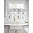 thumbnail image 2 of Gray Eucalyptus Coastal Half Window Curtains 24 Inches Long, Beach Starfish Shells Window Treatment Curtain Drapes, Short Curtains Tiers for Kitchen Over Sink, 27.5"x24", 2 Panels, 2 of 7