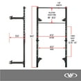 thumbnail image 4 of Valor Fitness Folding Squat Rack -Wall Mount Single, Bar, Workout, Pull up, 4 of 5