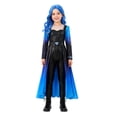 thumbnail image 5 of 3-Piece Blue Black Cosplay Costume Rise Red, Jumpsuit Apron with Badge Suit, Halloween Outfit for Anime Party Events, 5 of 8