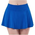 thumbnail image 5 of Sakmal Ruffle Skorts for Women Tennis Mini Blue Gym Summer 3 Inch Inseam Solid Skorts, 5 of 5
