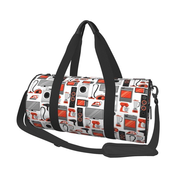 Sikiie Modern Life Print Duffel Bag, Travel Bag, Sports Gym Bag - Ideal for Sports, Gym, Overnight Stays