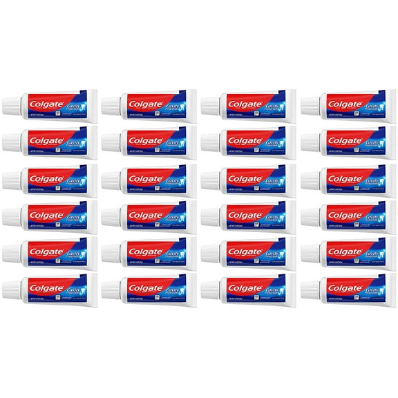 Colgate Cavity Protection Travel Toothpaste with Fluoride, TSA Approved Size - 1 ounce (24 Pack