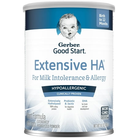 Gerber Good Start Extensive HA Hypoallergenic Powder Infant Formula with Iron, 14.1 oz Canister