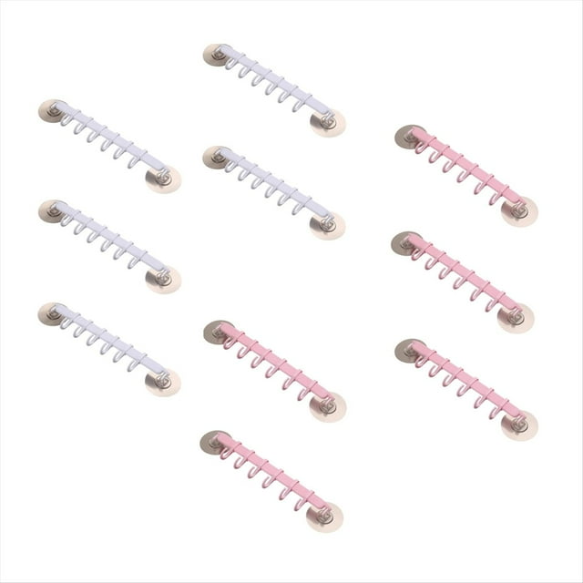 Adhesivos Resistentes de 6 para Colgar en las Esquinas de la Cocina y el Baño, Que No Dejan Rastro, Color y Rosa