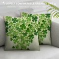 thumbnail image 3 of JEUXUS  Happy St. Patrick's Day Spring Green Clovers Decorative Throw Pillow Cover Case Home Living Room Bed Sofa Car Square, 3 of 5