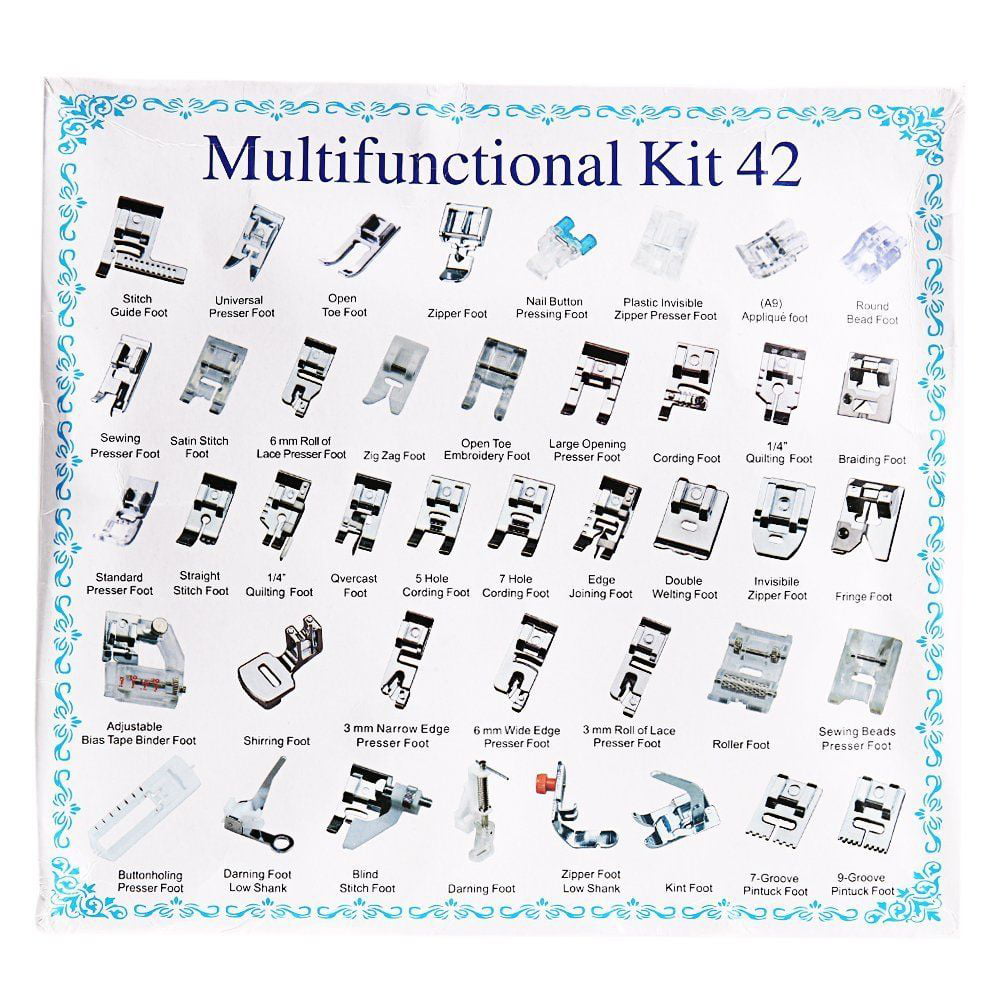 32/42Pcs Sewing Machine Accessories Presser Feet Kit Set For Brother Singer  Janome Multifunction Knitting Blind Stitch Darning