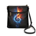 thumbnail image 2 of HELLHERO Waterproof Shoulder Bag for Daily Work, Zipper Closure Stylish Satchel Bag, Ice and Fire Note Design, 2 of 7
