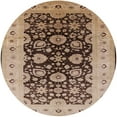 thumbnail image 1 of Ahgly Company Machine Washable Indoor Round Industrial Modern Dark Sienna Brown Area Rugs, 5' Round, 1 of 7