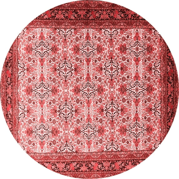 Ahgly Company Indoor Round Persian Red Traditional Area Rugs, 4' Round