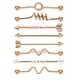 thumbnail image 2 of 8 Pieces Industrial Barbell Earring Set Fashion Long Stud Earring Unisex Sunnimix Pendientes de cuerpo, 2 of 7