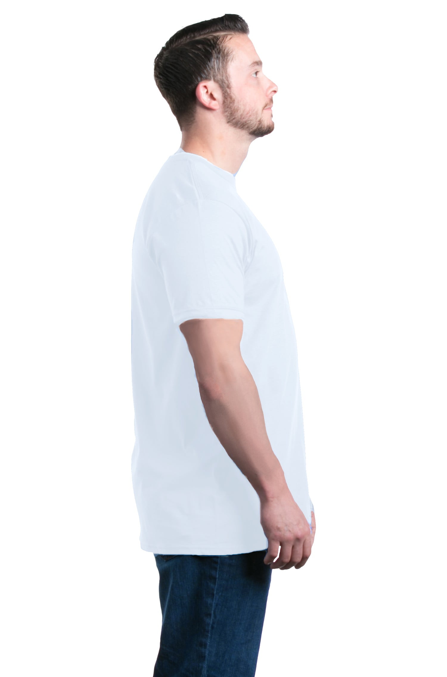 Shop4Ever Men's Pocket Size Puzzle Heart Autism Awareness Support Graphic T-shirt Large White