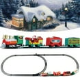 thumbnail image 3 of ievspot Christmas Electric Track Train Toy with Light Sound Battery Operated Educational Classical Train Toy with Locomotive Carriages Track Toddlers Gift, 3 of 8