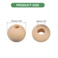 thumbnail image 2 of 400Pack 14mm Natural Wood Spacer Beads, 4mm Large Hole Unfinished Round Wooden Beads, 2 of 6