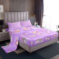 thumbnail image 1 of Erosebridal Magic Unicorn Sheet Set Full, Rainbow Stars Bedding Sets Full Size, Outer Space Planet Decor, 1 of 7