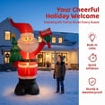 thumbnail image 4 of 6 FT Christmas Inflatable Santa Claus Outdoor Decorations with LEDs,Christmas Tree Blow Up Santa for Yard Decorations Inflatables for Holiday Decor, 4 of 11