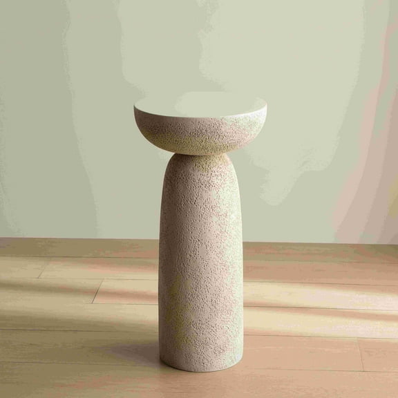 SHYFOY Modern Textured Accent Side Table, Minimalist End Table for Living Room