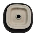 thumbnail image 3 of 16 x 16 in. Square Matte Black Finish Ceramic Bathroom Vessel Sink, 3 of 10