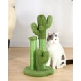 thumbnail image 3 of Vibrant Life Cactus Cat Scratching Post with Toy Ball, Green, 3 of 9
