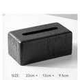 thumbnail image 2 of Caja de pañuelos rectangular for el hogar, sala de estar, mesa de centro, caja de pañuelos de cerámica negra, 2 of 4
