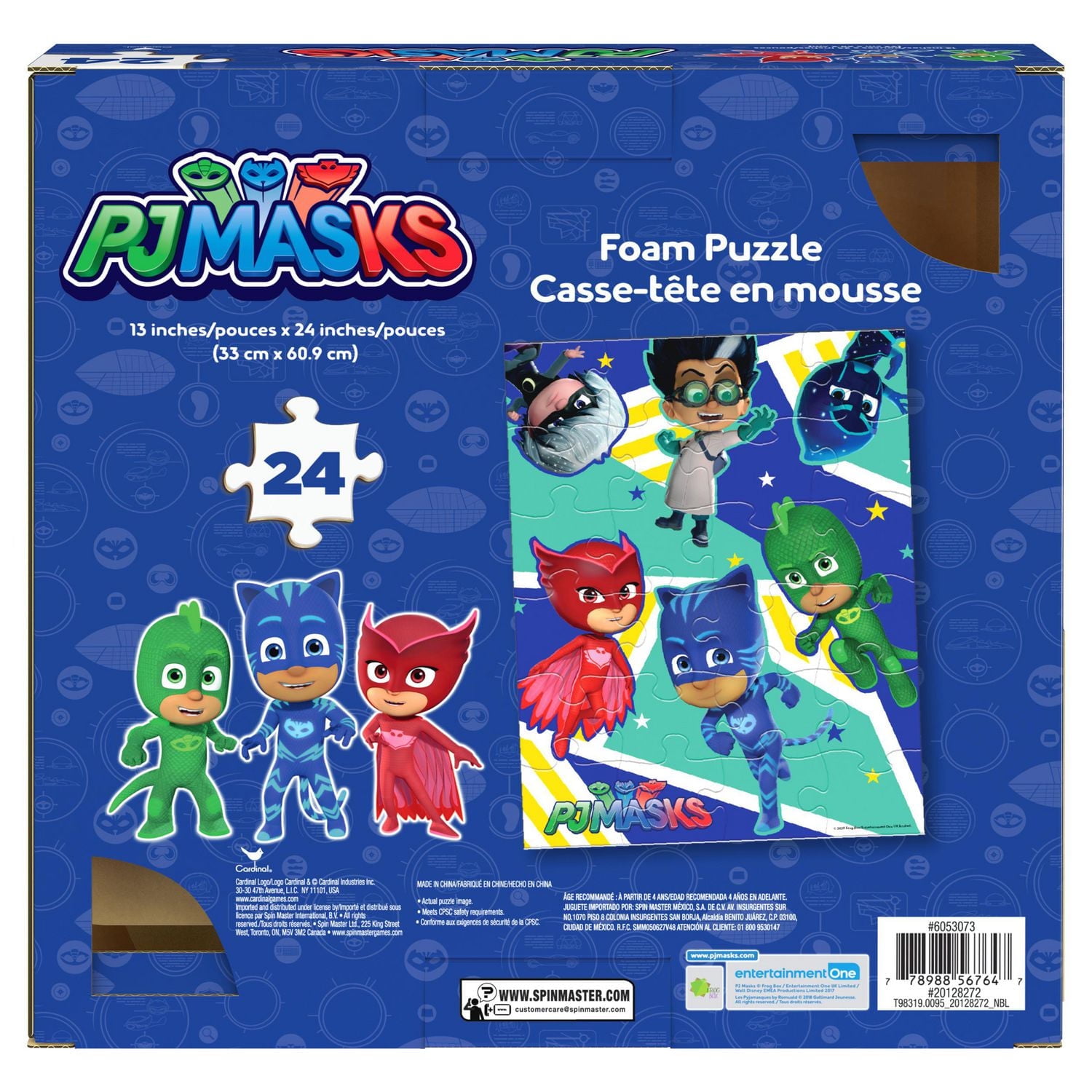PJ Masks 25-Piece Foam Puzzle, for Families and Kids ages 4 and up
