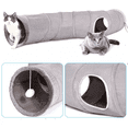 thumbnail image 3 of Túnel Plegable Para Gato Con Bola Colgante, Forma De S 124 cm, Gris, 3 of 5
