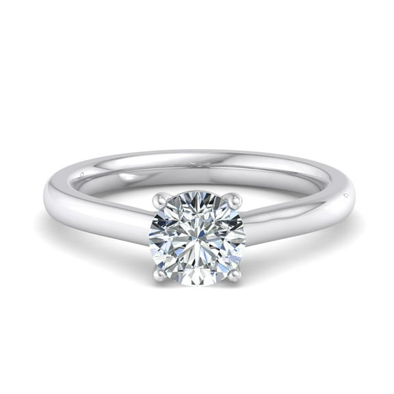 Kiva Jewel Diamond Engagement Ring for Women - 1.77 Ct Round Cut Lab Created Diamond 14K White Gold Plated Ring - Gift for Her - Women's Jewelry - Engagement Ring for Her - Lab Created Diamond Ring