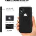 thumbnail image 4 of Classy Design Luxury Leather Phone Case for iPhone XR Non-Slip Grip Full Body Ultra Slim Protective Case 6.1 Inch (Black), 4 of 7