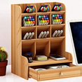 thumbnail image 2 of Boîte de rangement de bureau Mobiliario multifunción papelería porte-stylo en bois soporte masivo de rangement pour Table, Organización Ormromra QH-215, 2 of 8