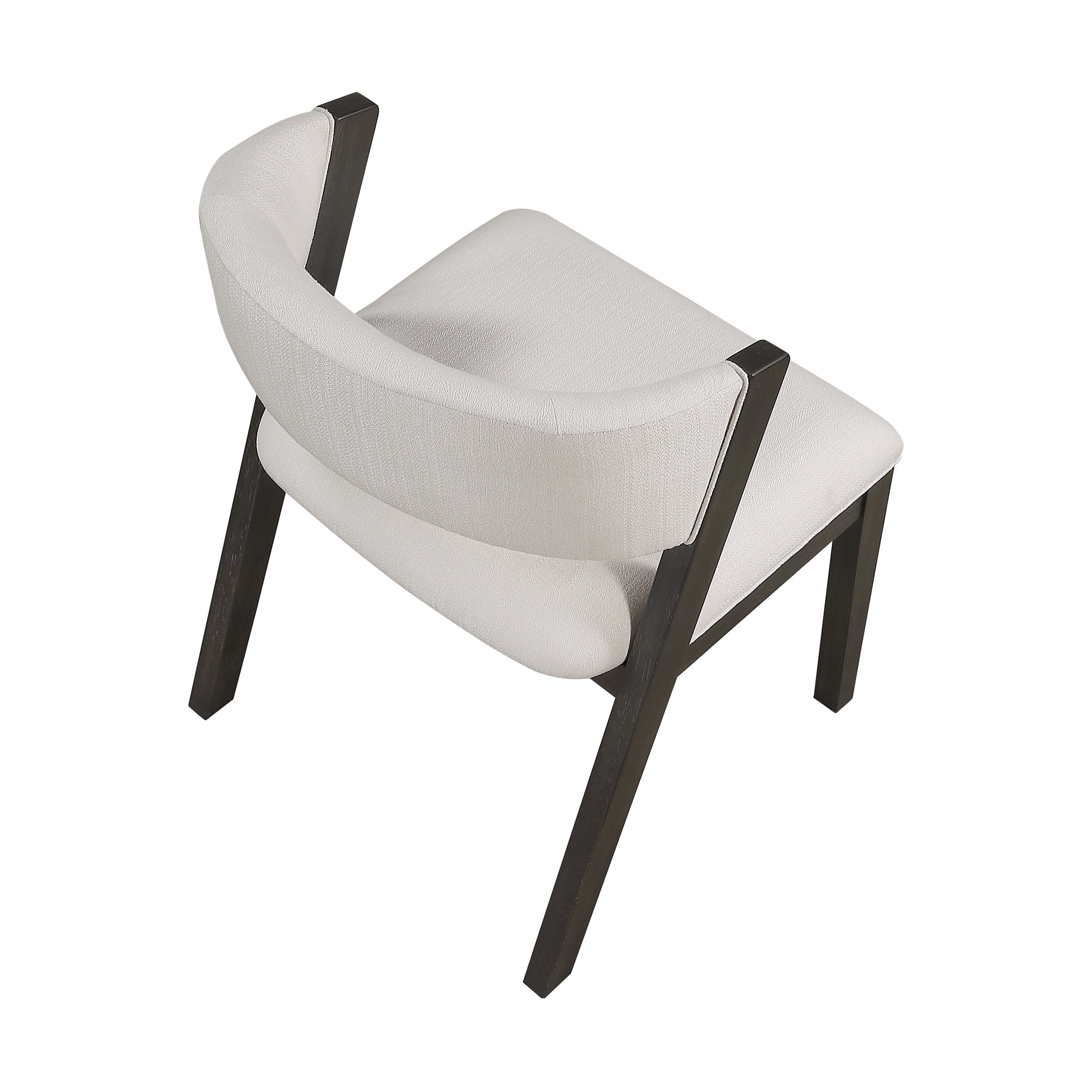 OakvillePark Sora Modern Curved Back Dining Chairs, Beige (Set of 2)