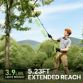 thumbnail image 4 of 2-in-1 Cordless Pole Saw, Electric Chainsaw With 5.25 ft Telescopic Pole, 6 INCH, 2*1.5Ah Lithium Battery, Quick-Change Chain Heavy-Duty Metal Construction, 4 of 9