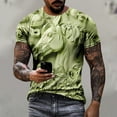 thumbnail image 2 of ZCFZJW Big and Tall Regular Fit Graphic T-Shirts for Men Vintage 3D Horse Pattern Print Summer Short Sleeve Round Neck Pullover Tops Trendy Outdoor Daily Vacation Tees Shirt Green XL, 2 of 6