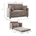 thumbnail image 4 of GAOHAPY 52" Loveseat Sleeper Sofa Bed,2 in 1 Convertible Floor Sofa Bed for Small Spaces,Pull Out Couch with Deep Seat,2 Pillows and Solid Frame Floor Couch for Living Room,Apartment, 4 of 9
