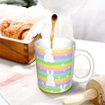 thumbnail image 3 of Yiaed Rainbow Rabbit Print Ceramics Coffee,Large Handle Design,Extra Large Tea and Coffee Cup for Office and Home Mugs, 3 of 6