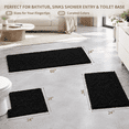 Chenille Bathroom Rugs 60x24 Absorbent Soft Non Slip Black - Walmart.com