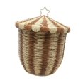 thumbnail image 3 of veasfak Storage Basket Paper Rope Multipurpose with Lid Container Laundry Basket Bin 37cmx43cm, 3 of 9