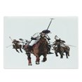 thumbnail image 1 of Animal Cutting Board, Digitally Generated Polo Sport Players on Redbrown Colored Horses Print, Decorative Tempered Glass Cutting and Serving Board, in 3 Sizes, by Ambesonne, 1 of 2