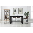 thumbnail image 6 of Roundhill Bronco Antique Finished 36'' Height 5-Piece Counter Height Dining Set, Brown, 6 of 11
