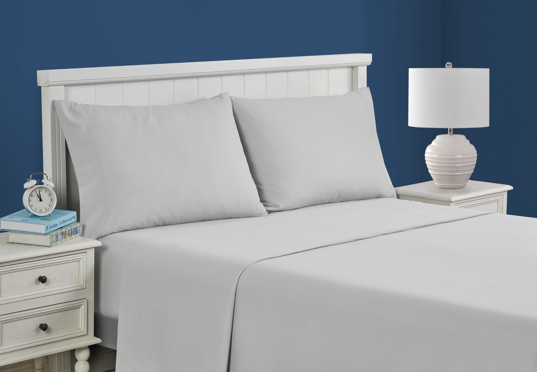 Your Zone Kids Super Soft Microfiber Sheet Set, Gray, Full, 4 Piece