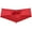 Red, variant on Botmois Men Solid Gloss Boxer Briefs Underwear Pouch Bikini Shorts 1/2 Buttocks Blue M
