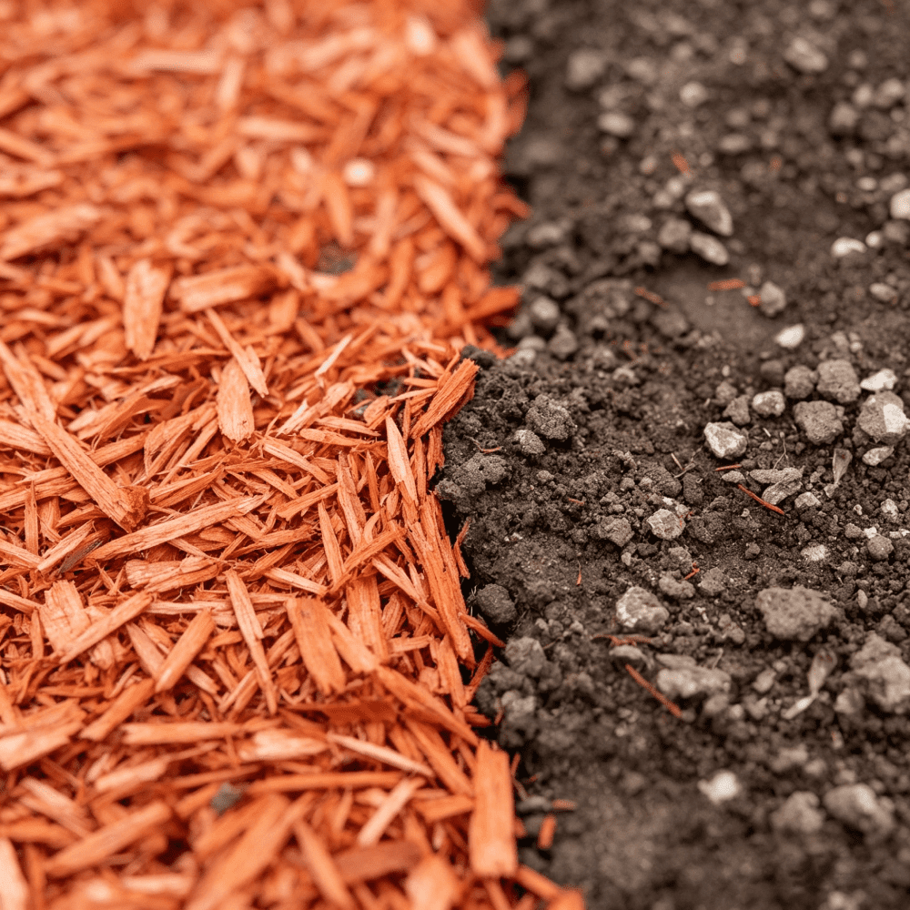 Wjsp Red Wood Mulch 1 Cu ft Vibrant Color for Gardens Landscaping Patio Weed Control