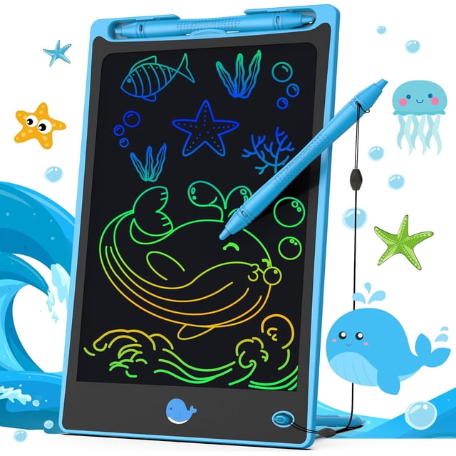 Hockvill Tableta de escritura LCD para niños de 8,8 pulgadas, juguetes para niñas y niños, almohadilla de dibujo para niños de 3, 4, 5, 6, 7, 8 años, tablero magnético para garabatos, artículos esenci