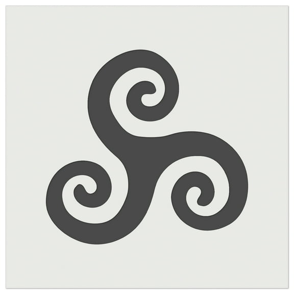 Triskele Triskelion Triple Spiral Celtic Symbol DIY Cookie Wall Craft Stencil - 5.5 Inch